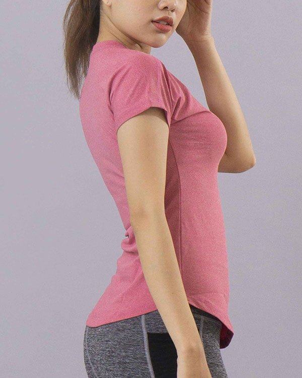 Áo ngắn tay gym nữ lai bầu MM38
