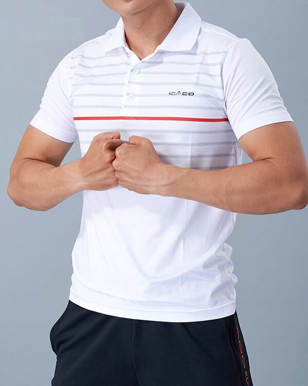 Áo ngắn tay tập gym yoga nam có cổ hy29