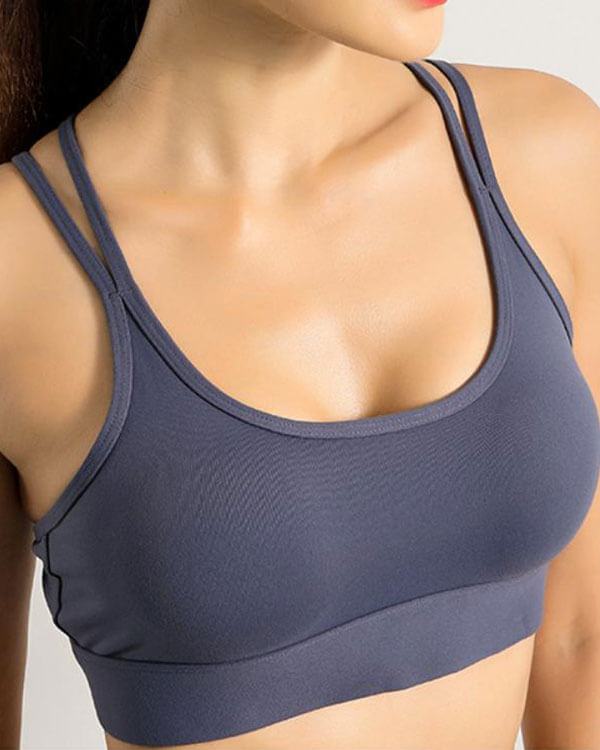 Áo bra tập gym nữ đan dây cài khuy hn17