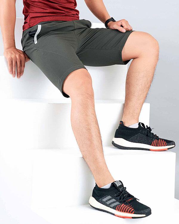 Quần đùi phối túi tập gym nam at4