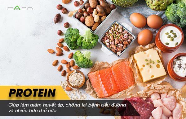 Còn trong việc tập gym, protein giúp giảm cân và mỡ bụng, tăng khối lượng cơ bắp và sức mạnh cho người sử dụng.
