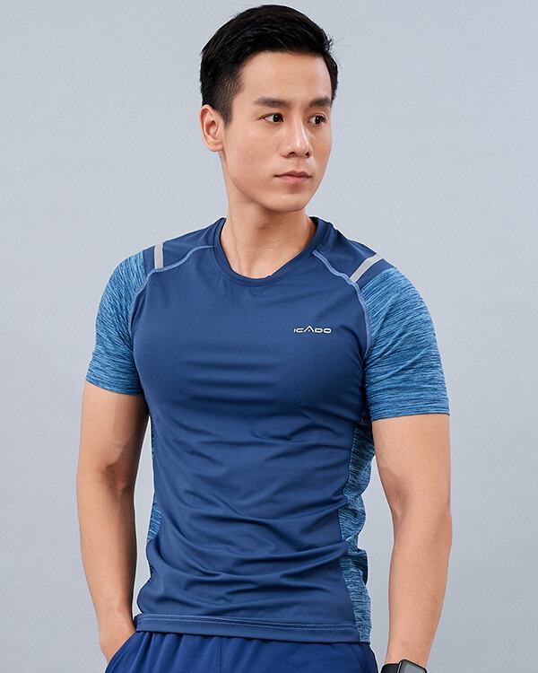Áo ngắn tay tập gym nam ICADO AT8