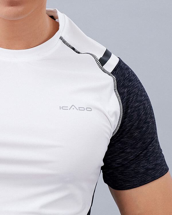 Áo ngắn tay tập yoga nam ICADO AT8