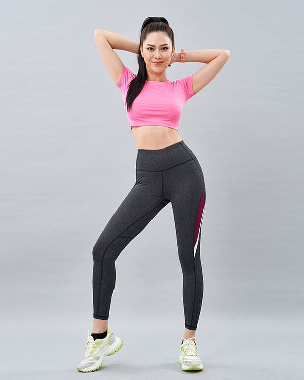 set thể thao nữ 3 áo croptop quần legging set thể thao nữ 3 áo croptop quần legging