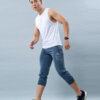 set yoga nam 1 áo tank top quần lửng legging