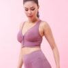 Áo Bra tập gym yoga Nữ ICADO dệt khóa kéo CH12