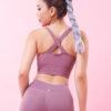 Áo Bra tập gym yoga Nữ ICADO dệt khóa kéo CH12
