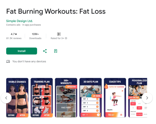app tập gym