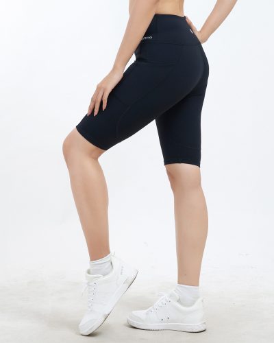 Quần Đùi Biker Tập Yoga, Gym Nữ ICADO AT17 - Đen, M