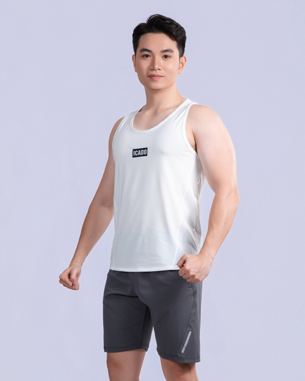 Áo Ba Lỗ Thể Thao Nam ICADO HT101 - Trắng