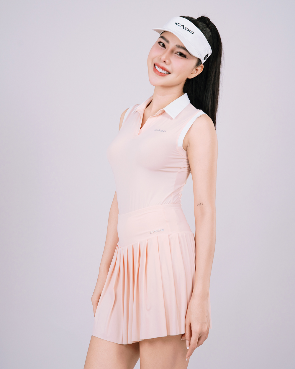 Áo Polo, Áo Sát Nách Pickleball, Tennis Nữ High Class ICADO HT102 - Hồng